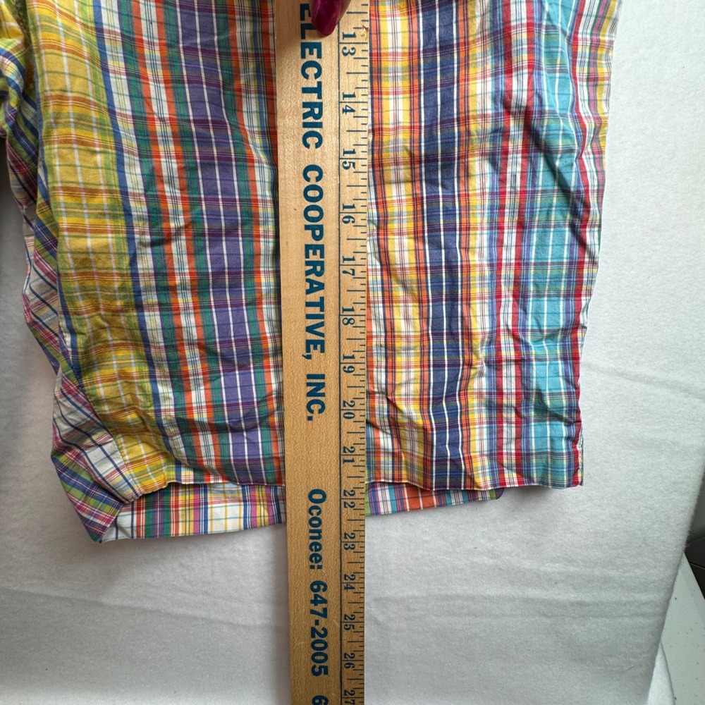 Polo Ralph Lauren Mens Multi Color Plaid Madras Shorts Size 36 Preppy READ - Picture 8 of 9